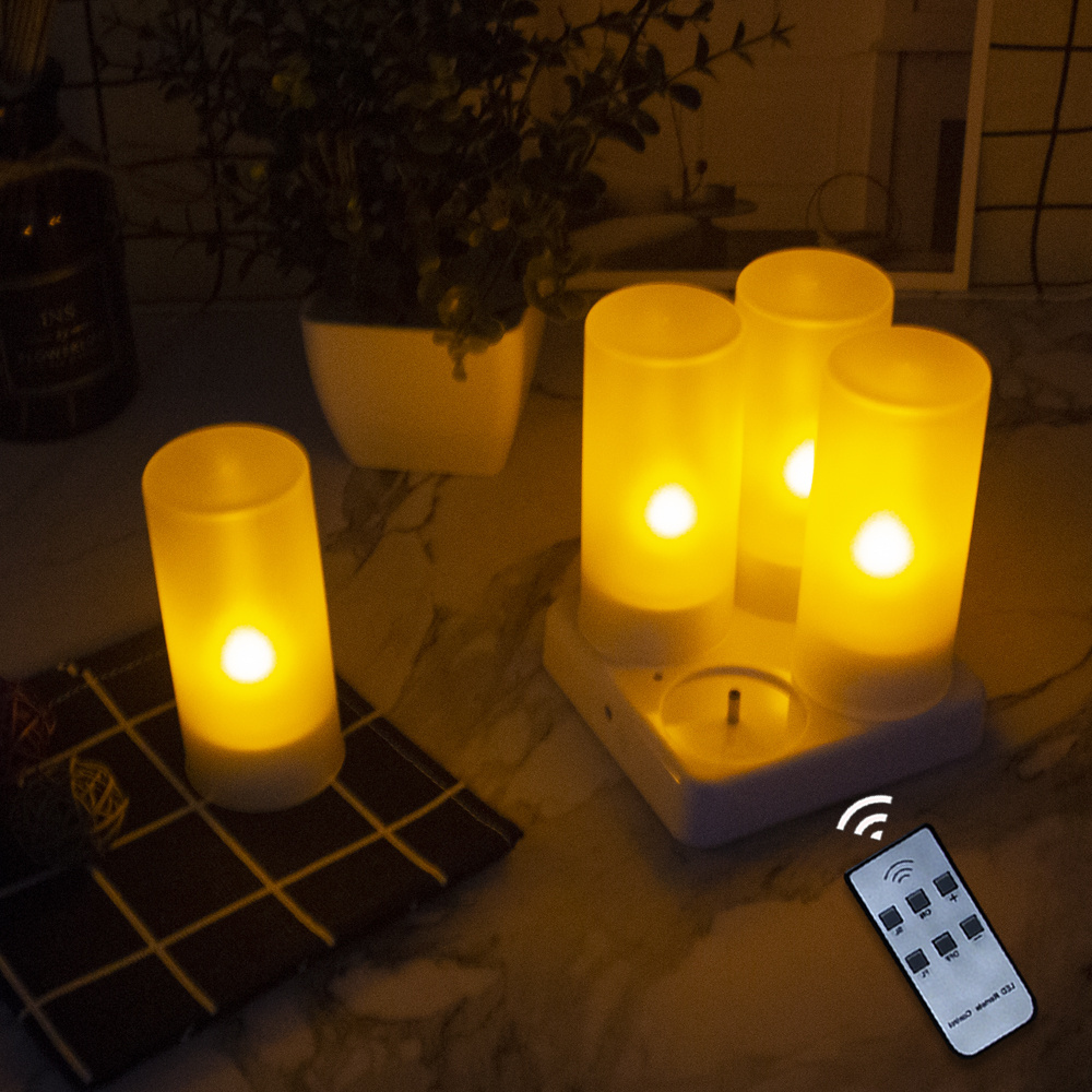 LED candle supply New Style  Rechargeable candles with  Remote control with charging base Tealight  candle