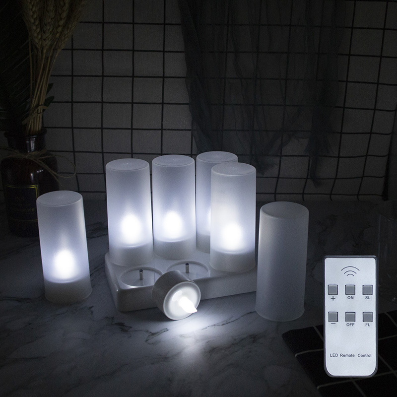 New style Remote rechargeable led cold white tealight candles led rechargeable candle light