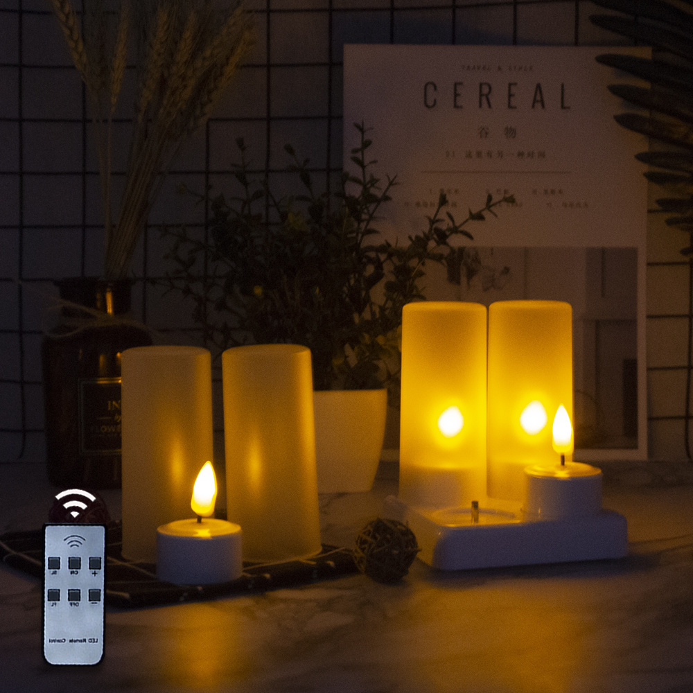 LED candle supply New Style  Rechargeable candles with  Remote control with charging base Tealight  candle