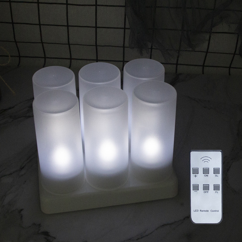 New style Remote rechargeable led cold white tealight candles led rechargeable candle light