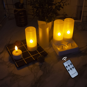 LED candle supply New Style  Rechargeable candles with  Remote control with charging base Tealight  candle