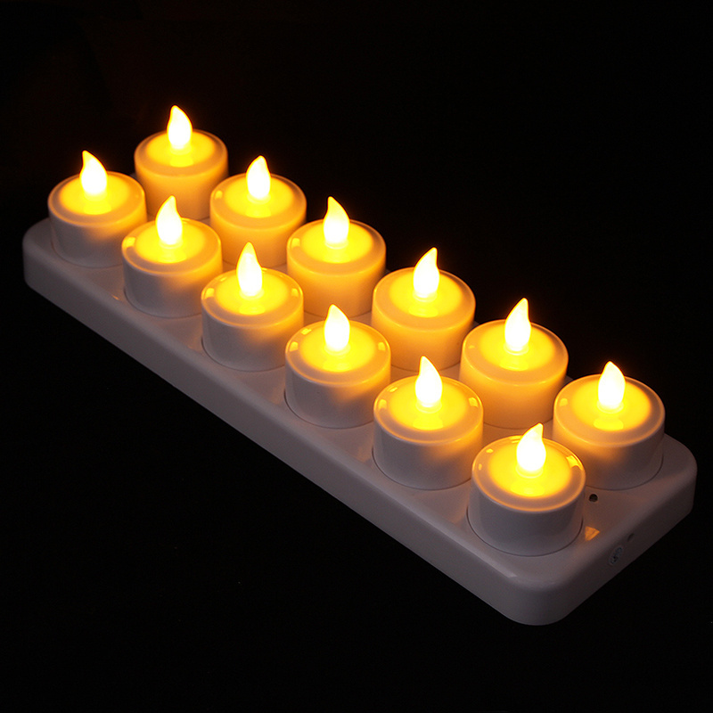 Safety Flameless without remote Birthday Candle Rechargeable Electric Tea led Light  Candle