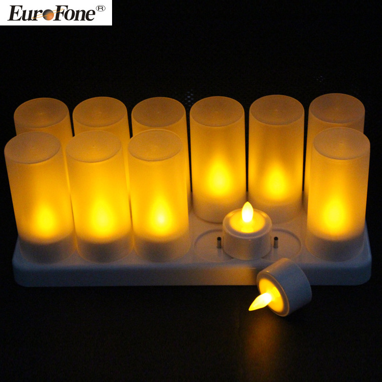 Safety Flameless without remote Birthday Candle Rechargeable Electric Tea led Light  Candle