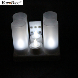 New style Remote rechargeable led cold white tealight candles led rechargeable candle light