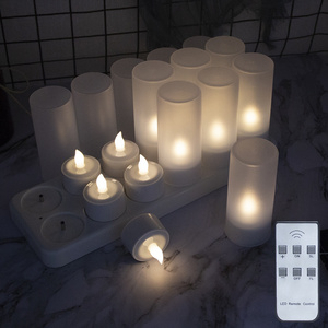 amazon hot seller  holiday welding birthday party flame led candle warm white light Rechargeable romantic led tealight candle