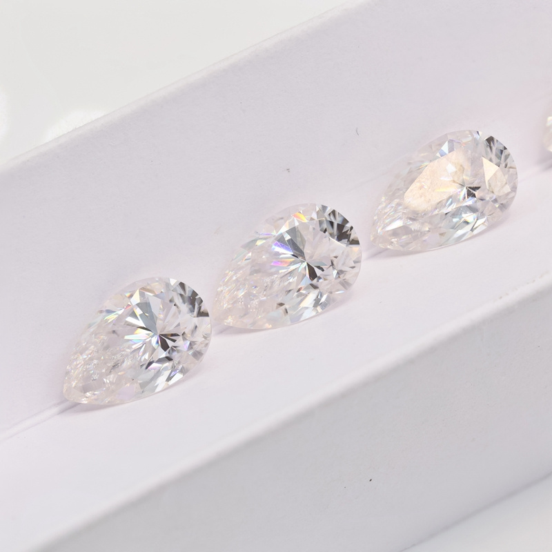 Wholesale VVS Moissanite 1.5*3mm-10*14mm 0.1-6ct Pear Cut White Moissanites DIamond