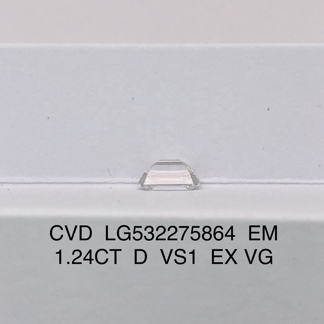 Lab Created Diamond 1.24ct D Color Emerald Clarity VS1 Fancy Cut Loose Diamond CVD Lab Grown Diamond