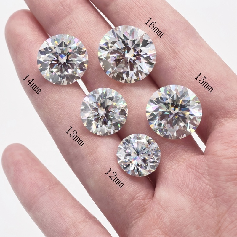 Goldstones 3-18MM GRA Certificated Factory Moissanite VVS D EF 1ct 2ct 3ct White Loose Moissanite Round Moissanite