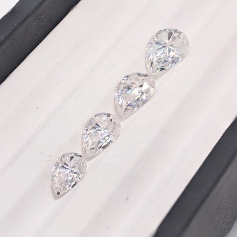 Manufacturer Moissanite Hot Sale GRA1ct Pear Moissanite 5x8mm Pear Moissanite Stones