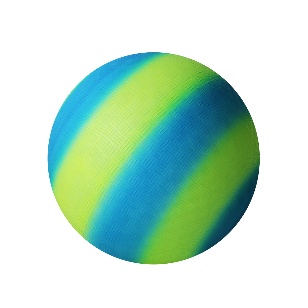 Wholesale PVC Football 8.5 Inch kids Rainbow Inflatable Sports Toy Ball