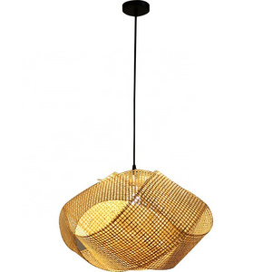 bamboo woven chandelier creative classical personality restaurant handmade lanterns tea house famous hotel lighting fixtures