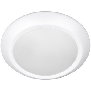 Integrated Embedded Ceiling Lamp 3000K Dimmable Surface Mount Fixture 6in LED Flush Mount White Metal Acrylic Modern