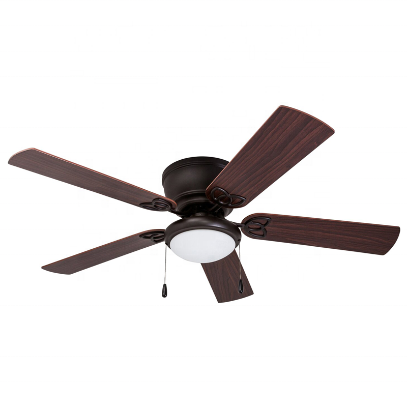 Modern Good Quality Bronze 5-Blades Silent Cool Wind with Pull Chain Household Living Room Dining Room ceiling Fan Light