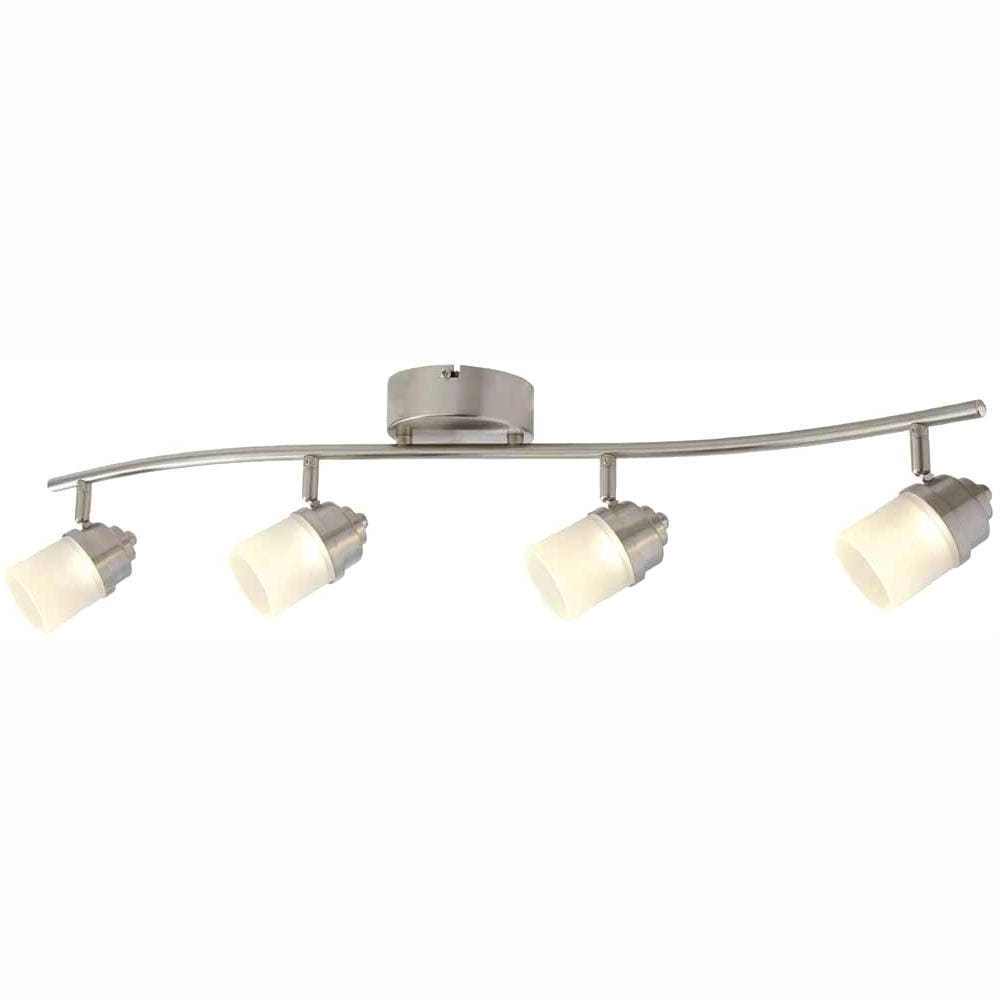 4 lights adjustable ceiling lamp spot lights brushed nickel G9 indoor glass ceiling fixtures