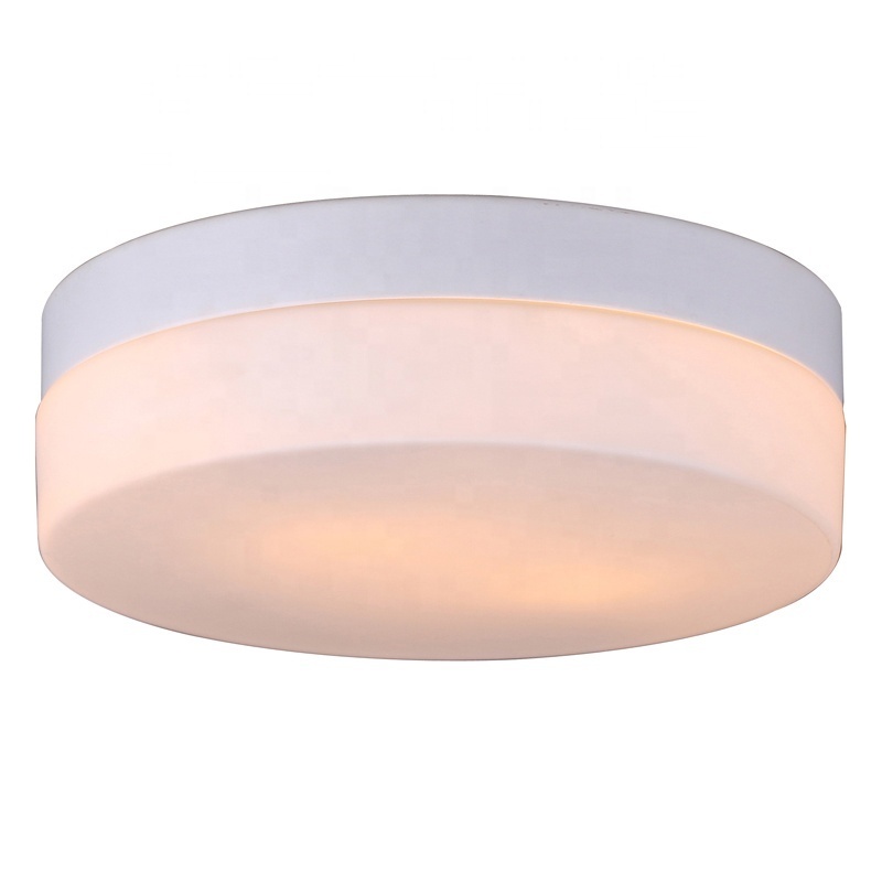 Modern ceiling lamp indoor lightings hotel  flush mounted lights led ceiling white glass shade ceiling lights