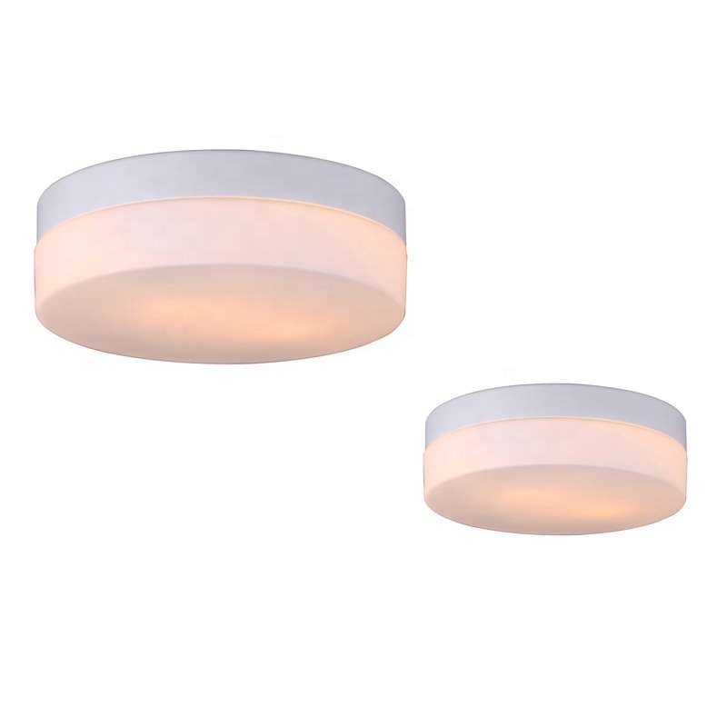 Modern ceiling lamp indoor lightings hotel  flush mounted lights led ceiling white glass shade ceiling lights