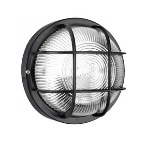 BULKHEAD 1-LIGHT OUTDOOR BLACK WALL LIGHT OR CEILING MOUNTED FIXTURE WITH FROSTED GLASS MPDERN BULKHEAD WALL LIGHT