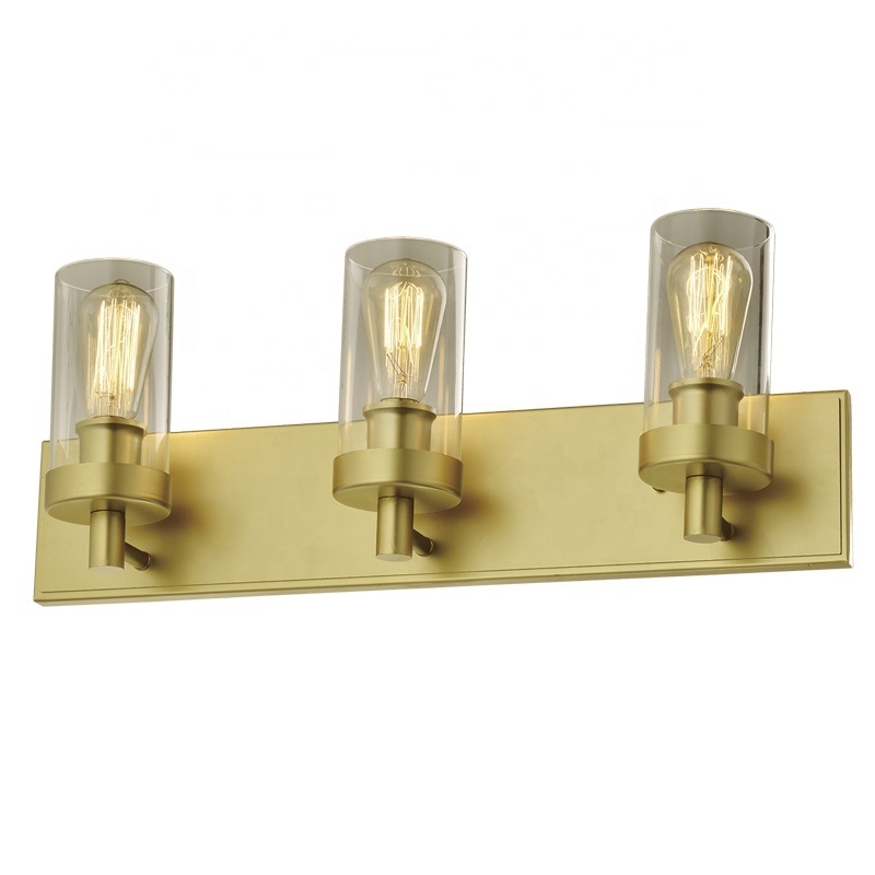 NORDIC DESIGN LAMP WALL SCONCE GOLD GLASS 3 LIGHTS HOME DECORATIVE BATHROOM VANITY LIGHTING WALL MOUNTED LIGHTS