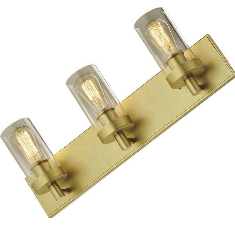 NORDIC DESIGN LAMP WALL SCONCE GOLD GLASS 3 LIGHTS HOME DECORATIVE BATHROOM VANITY LIGHTING WALL MOUNTED LIGHTS