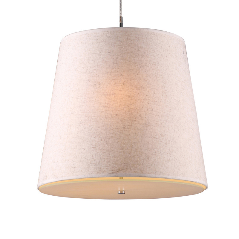 Brushed Nickel Color and Iron Fabric Material Hanging Lamp Modern Kitchen coffee room lighting fancy pendant light