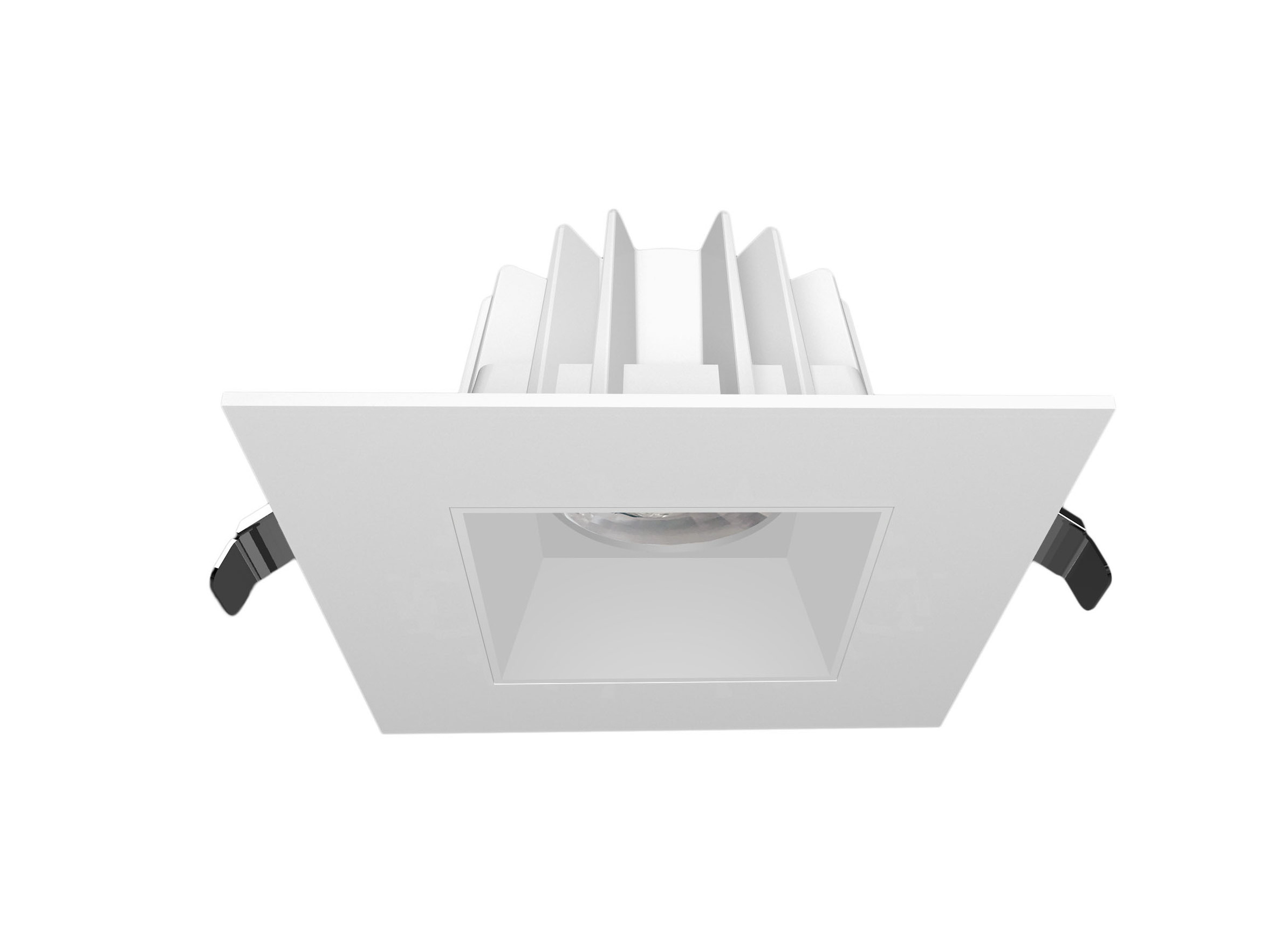 Ultra-Thin 4 Inch 12W 5CCT Recessed Anti-Glare LED Downlight, Canless IC Rated Square Downlight Junction Box Included