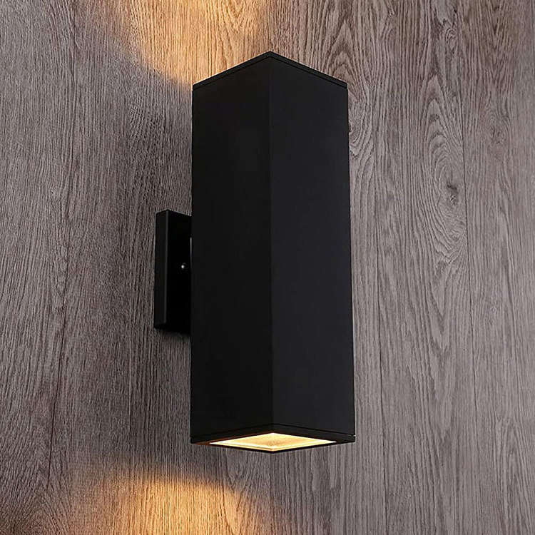 12 Inch 24W Modern  Wall Sconce  Photocell Sensor Porch Lights Exterior Wall Lamp Lighting Fixture for Garage, Doorway