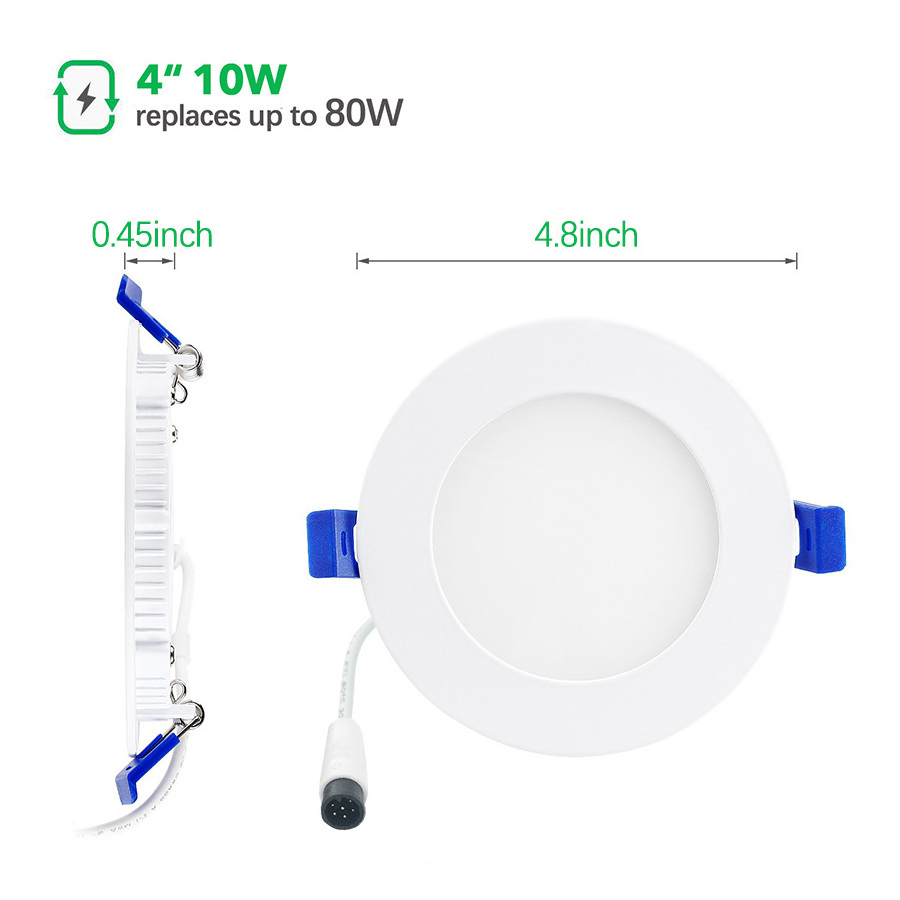 Factory Direct Sale Slim Panel Light In Stock Energy Star ETL LED Recessed Downlight Dimmable 5CCT Pot Lights 4 Inch Led