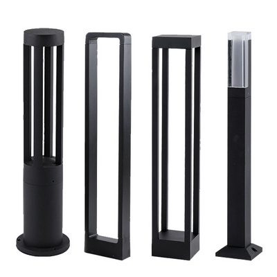 Modern Decorative Pathway Lighting Lawn Yard Cob Led Light Black Aluminum Landscape Lawn Yard Square Garden Light