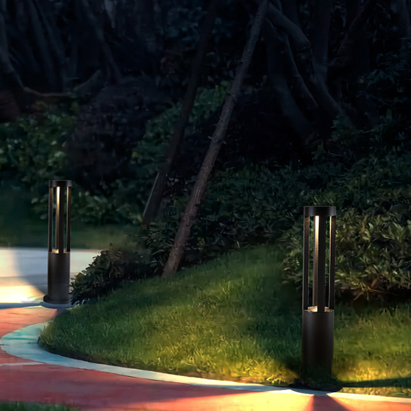 Modern Decorative Pathway Lighting Lawn Yard Cob Led Light Black Aluminum Landscape Lawn Yard Square Garden Light