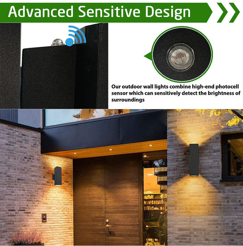 Modern Decorative Aluminium Up and Down Wall Light 12 Inch Waterproof Indoor Outdoor LED Wall Light Sconce