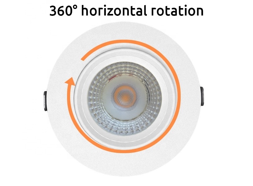 New Arrival 4 Inch 3cct 360 Degrees Canless Recessed Gimbal Downlight Rotatable-Spotlight Eyeball Ceilling Potlight, Dimmable