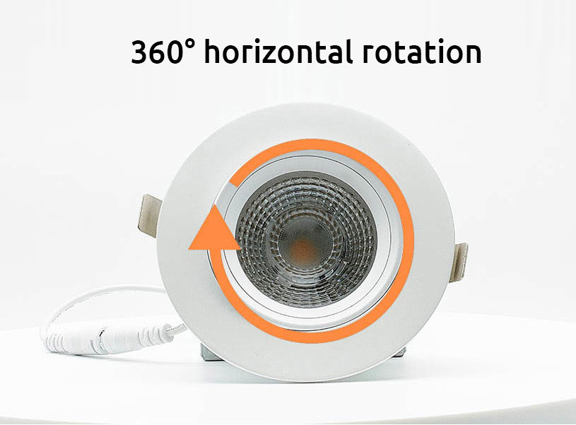 3 Inch Eyeball Ceilling Potlight Canless Recessed 360 Gimbal Downlight Rotatable-Spotlight