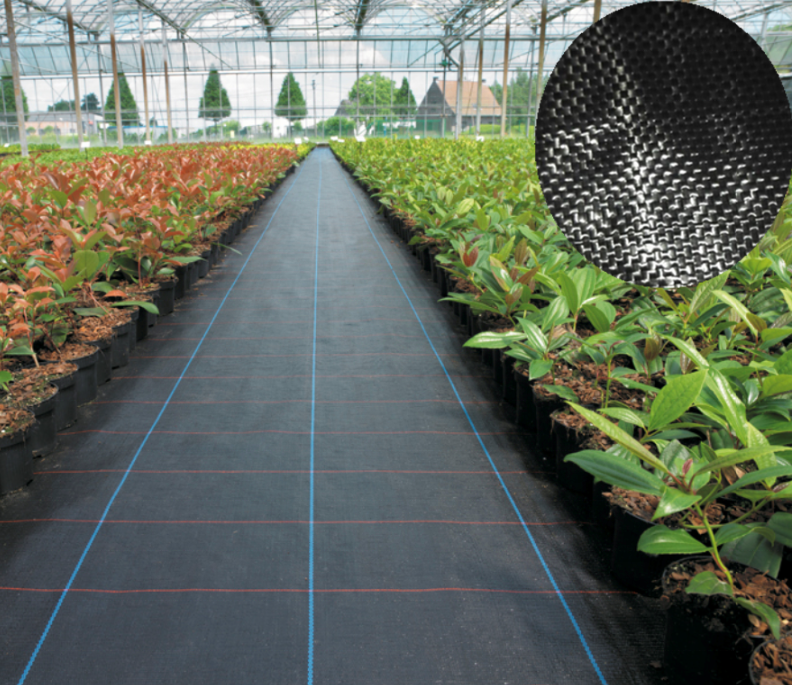 black colour  pp material woven fabric in tubular roll with for agricultural mulch film