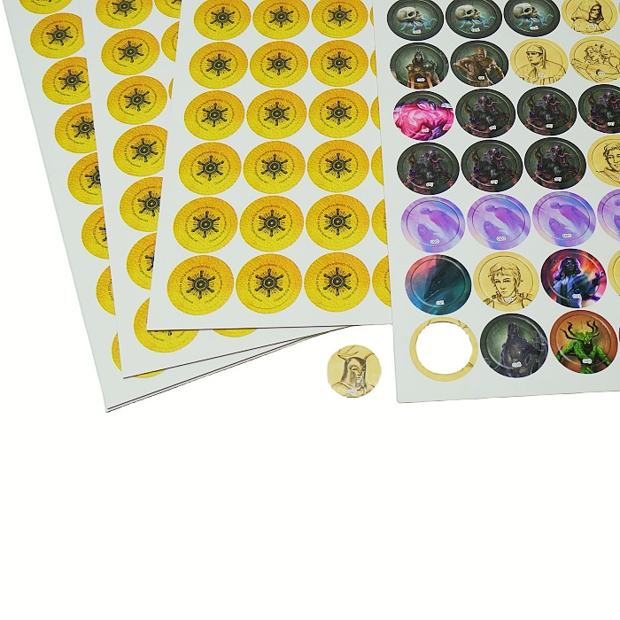 Hot Selling New Design Round Pull Tab Tickets Chips Games Tickets Board Game Printing