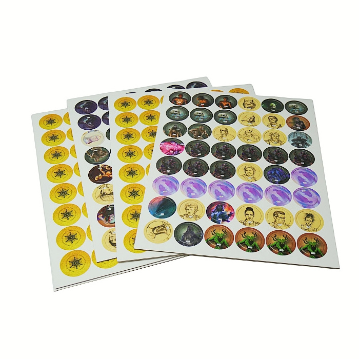 Hot Selling New Design Round Pull Tab Tickets Chips Games Tickets Board Game Printing