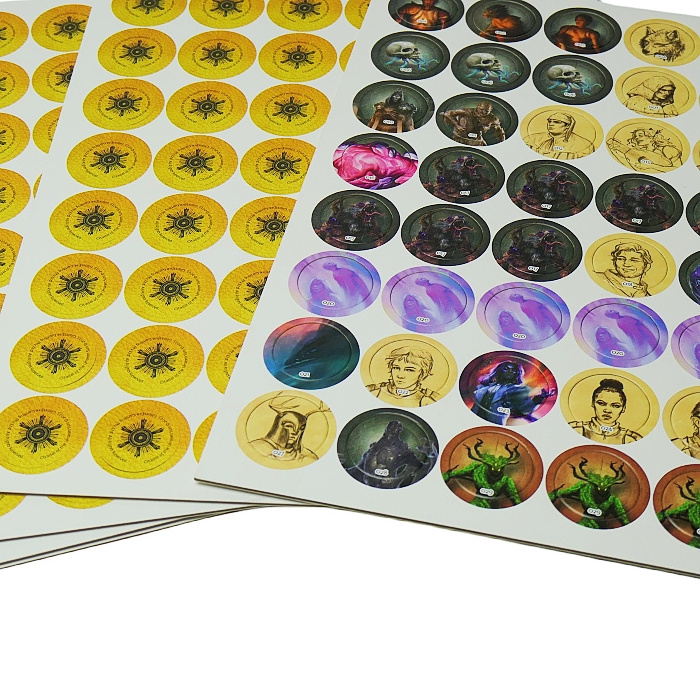 Hot Selling New Design Round Pull Tab Tickets Chips Games Tickets Board Game Printing