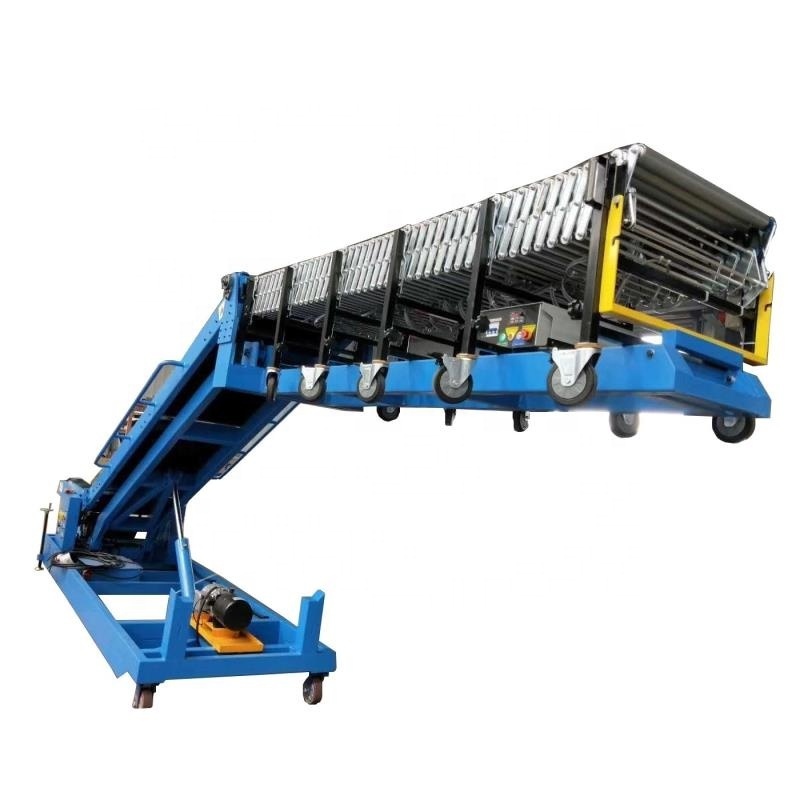 Automatic Conveyor System Retractable Load And Unload Belt Conveyor For Warehouse Use