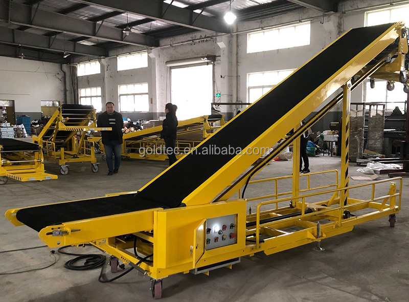 Automatic Conveyor System Retractable Load And Unload Belt Conveyor For Warehouse Use