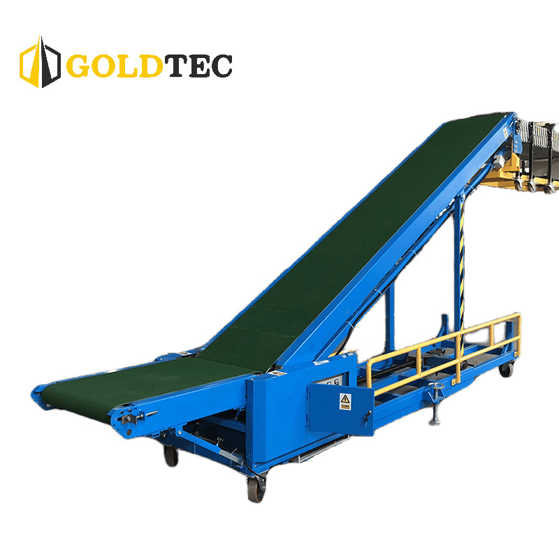 Conveyor With Ramp Telescopic Belt Conveyor For Truck Loading And Unloading