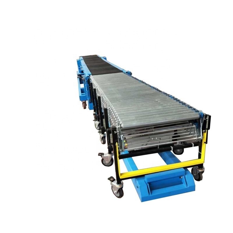 Conveyor With Ramp Telescopic Belt Conveyor For Truck Loading And Unloading