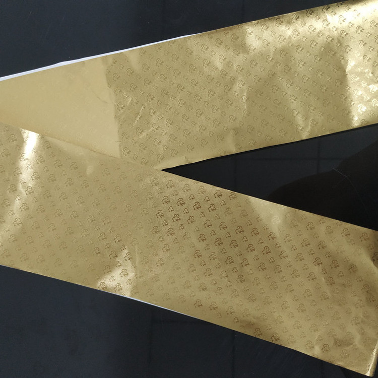 Cigarette Gold Color Printed Embossed Aluminum Foil  Cigarette Inner Packing Laminated Paper Tobacco Wrapping Aluminum Foil