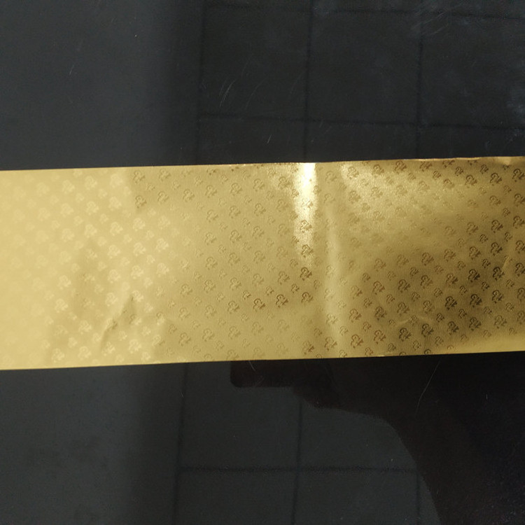 Cigarette Gold Color Printed Embossed Aluminum Foil  Cigarette Inner Packing Laminated Paper Tobacco Wrapping Aluminum Foil