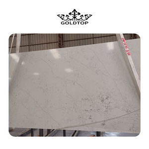 GOLDTOP OEM/ODM Quartzo white Quarzo 4002 Ocean Carrara artificial quartz for countertops vanity tops