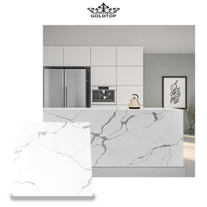 GOLDTOP OEM/ODM Cuarzo Polished White countertop 5026 Stream Artificial Quartz high quality quartz countertop