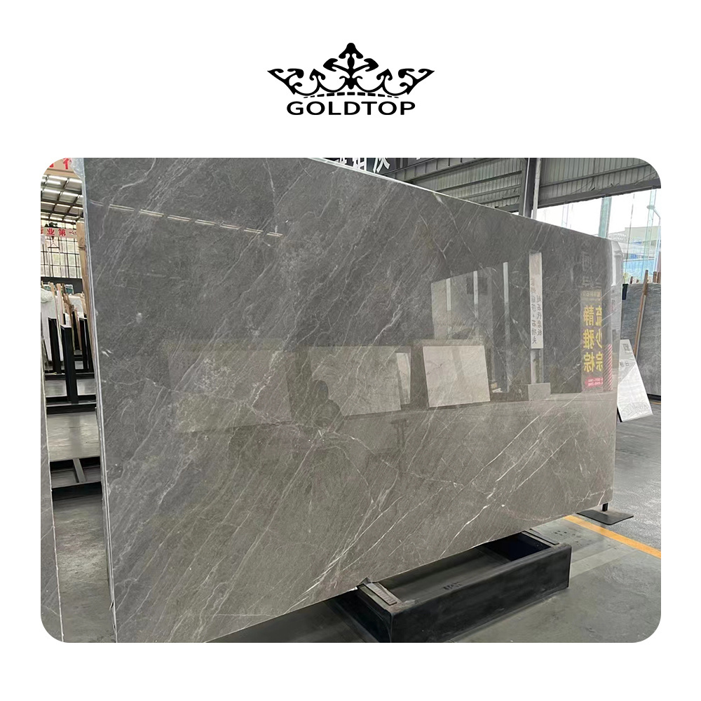 GoldtopQuartz Brand Cyprus Grey Marble Wall Panel Marble Floor Tile Polished White Marble With Grey Veins