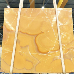 GOLDTOP OEM/ODM Onice onix China Honey Beige Polished Natural Stone Slab Wall Tile Yellow Onyx Orange Onyx