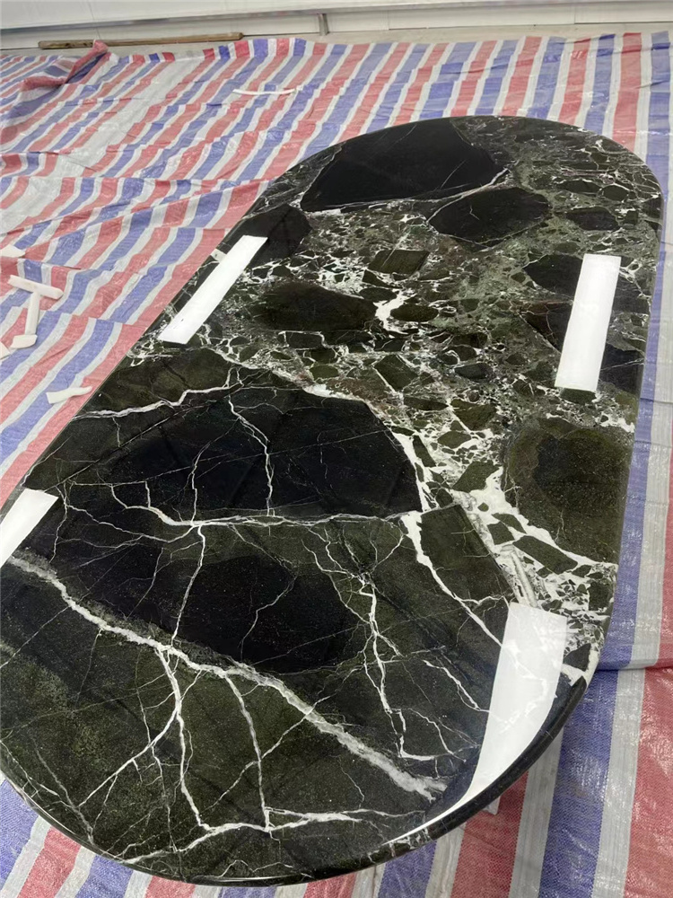 goldtop Customized Products turkey green marble stone slabs for marble plinth sink basin staircase dining table price