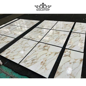 Natural Stone Wall Panels Polished Floor Tiles Stair Calacatta Gold Marble Tiles