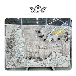 GOLDTOP Wholesale Price Pandora White Marble Slab Patagonia Marble Slab Tile Natural Luxury Stone Brazilian Pandora Marble