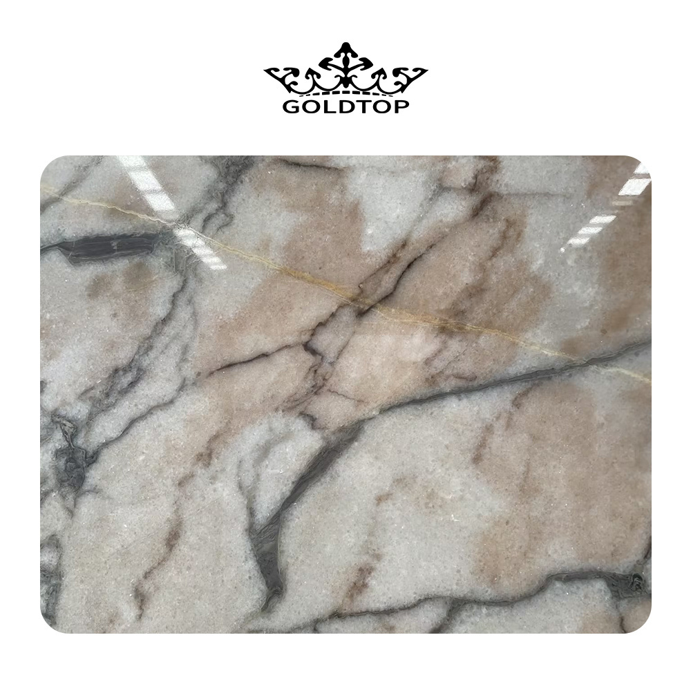 GOLDTOP OEM/ODM Marmore Wholesale Glossy Galaxy Blue Marble Slabs for Floor Tiles and Kitchen Countertops